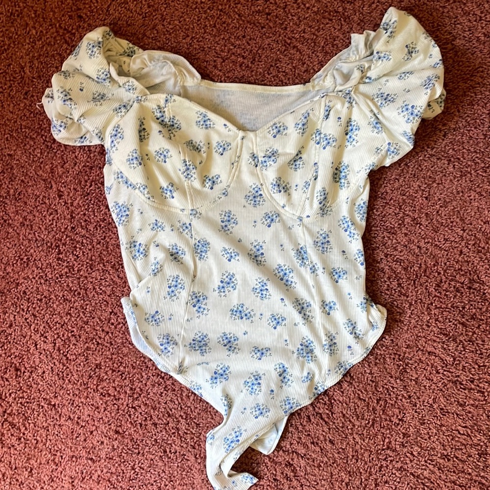 Off-white off the shoulder bodysuit